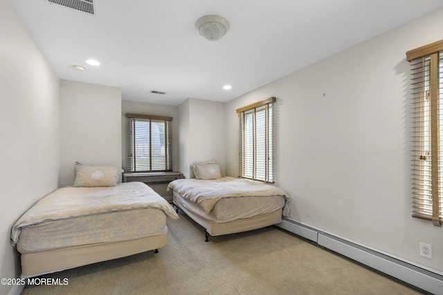 136 Sunset Rd, Lakewood, NJ 08701 - carpeted bedroom featuring a baseboard radiator and recessed lighting