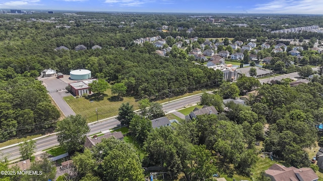 136 Sunset Rd, Lakewood, NJ 08701 - aerial overview of property's location with a heavily wooded area
