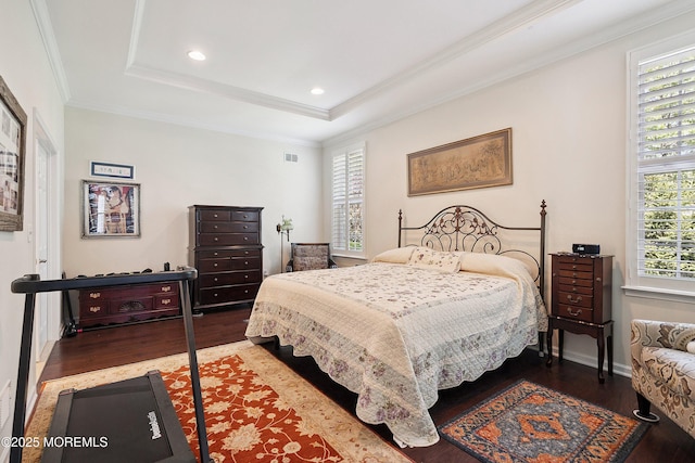 16 Gladstone St, Forked River, NJ 08731 - bedroom featuring wood finished floors, ornamental molding, recessed lighting, and a raised ceiling