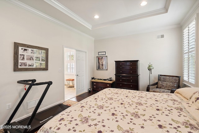 16 Gladstone St, Forked River, NJ 08731 - bedroom with a raised ceiling, crown molding, and recessed lighting