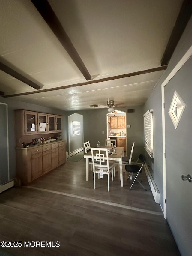 1006 Nocturn Way, Toms River, NJ 08755 - dining space with dark wood-type flooring and beam ceiling