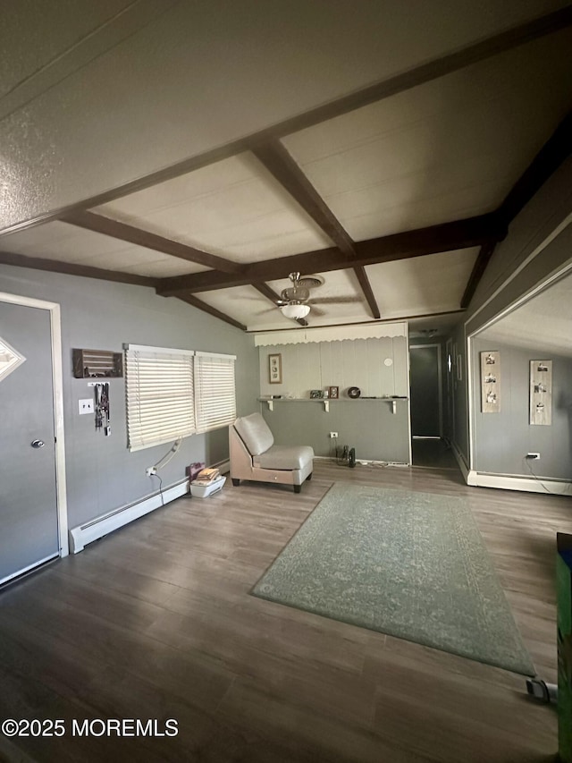 1006 Nocturn Way, Toms River, NJ 08755 - unfurnished living room featuring baseboard heating and wood finished floors