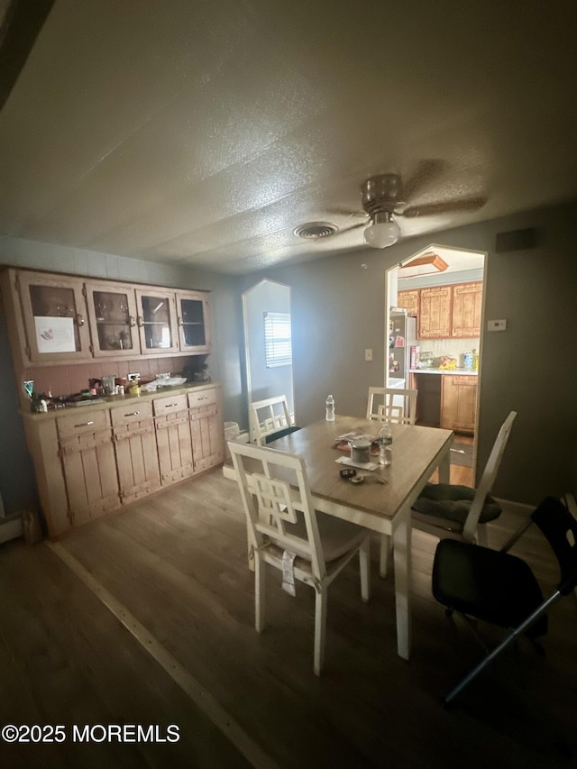 1006 Nocturn Way, Toms River, NJ 08755 - dining space featuring wood finished floors, ceiling fan, and a textured ceiling
