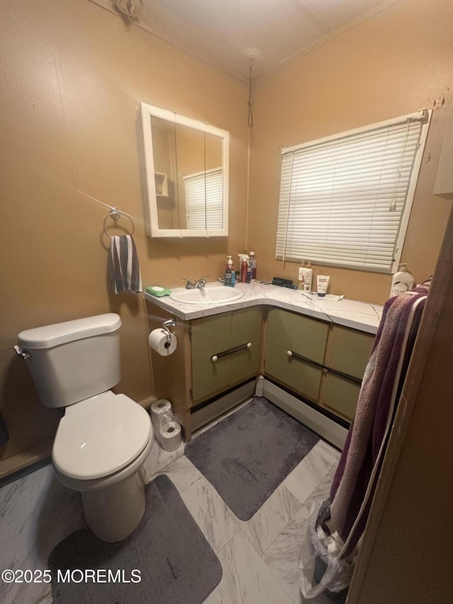 1006 Nocturn Way, Toms River, NJ 08755 - half bath with vanity and marble look tile flooring