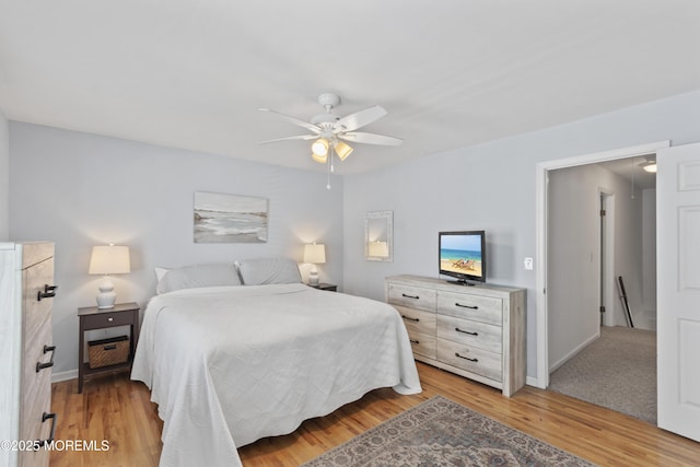 911 Beach Ave, Bradley Beach, NJ 07720 - bedroom with wood finished floors and ceiling fan