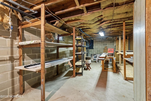 2238 Emerald Park Dr, Forked River, NJ 08731 - unfinished below grade area with concrete block wall