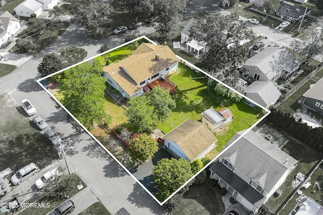 2238 Emerald Park Dr, Forked River, NJ 08731 - aerial perspective of suburban area featuring property parcel outlined