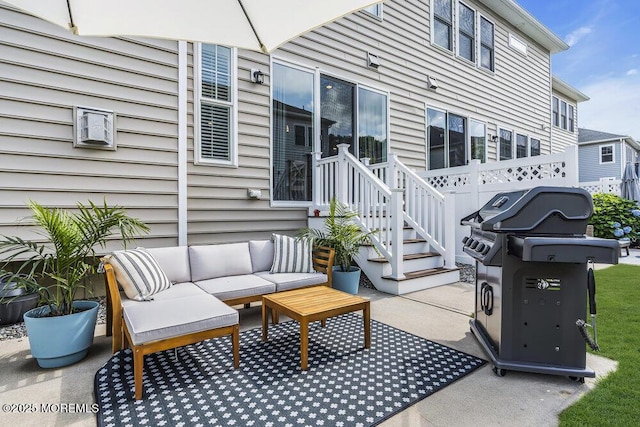 30 Malcolm Way, Lincroft, NJ 07738 - view of patio / terrace with outdoor lounge area and area for grilling