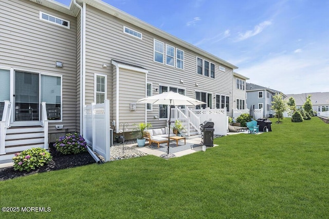 30 Malcolm Way, Lincroft, NJ 07738 - rear view of property with a patio, an outdoor living space, and a residential view