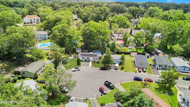 14 Cedar Ct, Manalapan, NJ 07726 - aerial view of residential area with a forest