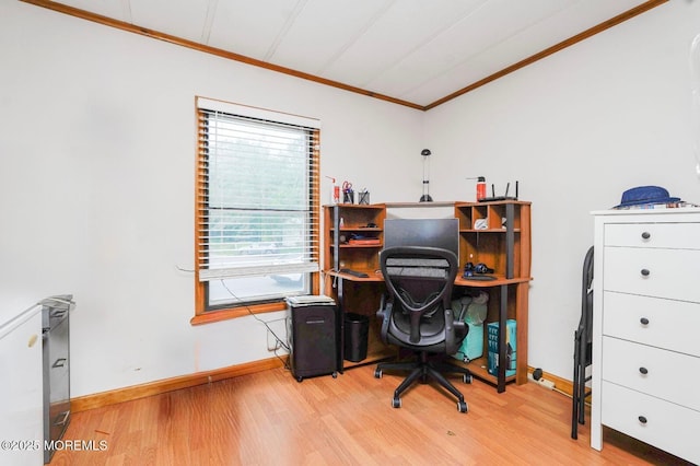 14 Cedar Ct, Manalapan, NJ 07726 - office with ornamental molding and wood finished floors