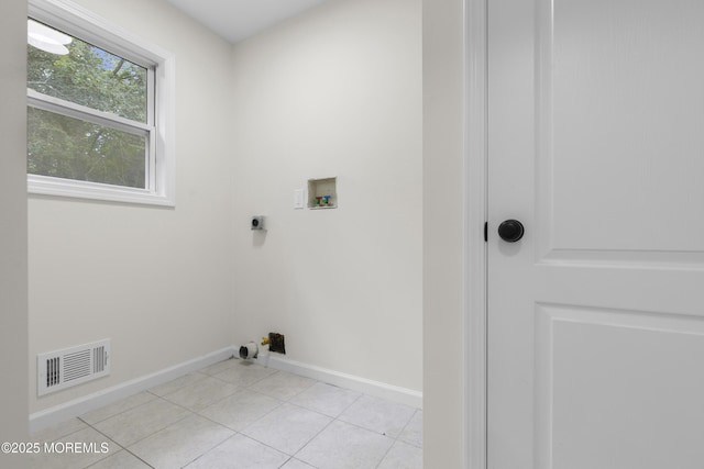 10 Postol Rd, Cream Ridge, NJ 08514 - laundry area with hookup for a washing machine, light tile patterned floors, and hookup for a gas dryer