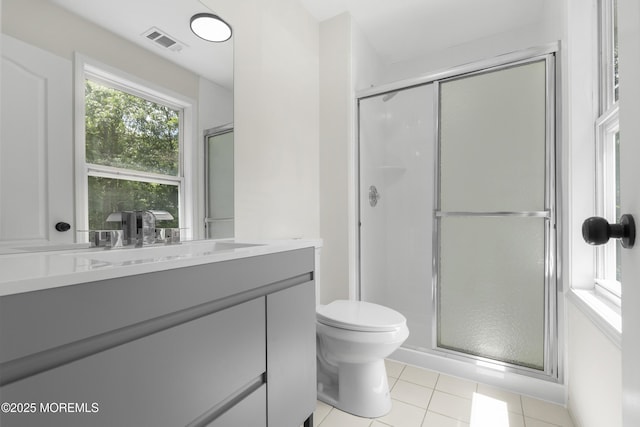 10 Postol Rd, Cream Ridge, NJ 08514 - full bathroom with vanity, a stall shower, and tile patterned floors
