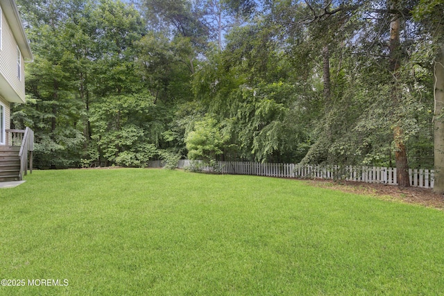 10 Postol Rd, Cream Ridge, NJ 08514 - fenced backyard with stairs
