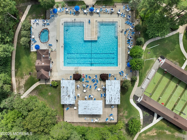 799B Westminster Ct Unit B, Manchester, NJ 08759 - drone / aerial view of a pool