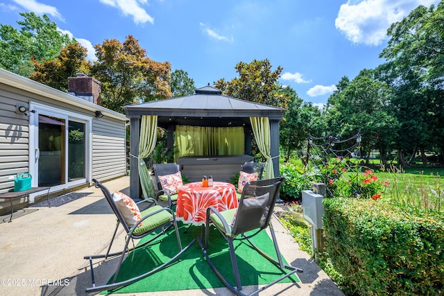 9 Partridge Ave, Freehold, NJ 07728 - view of patio / terrace with a jacuzzi and a gazebo