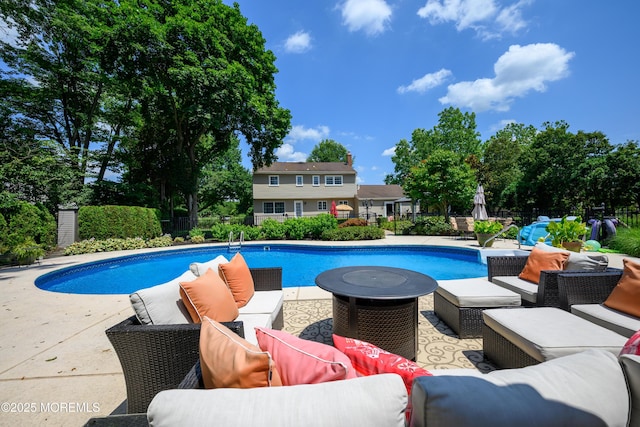 9 Partridge Ave, Freehold, NJ 07728 - view of swimming pool with an outdoor living space and a patio