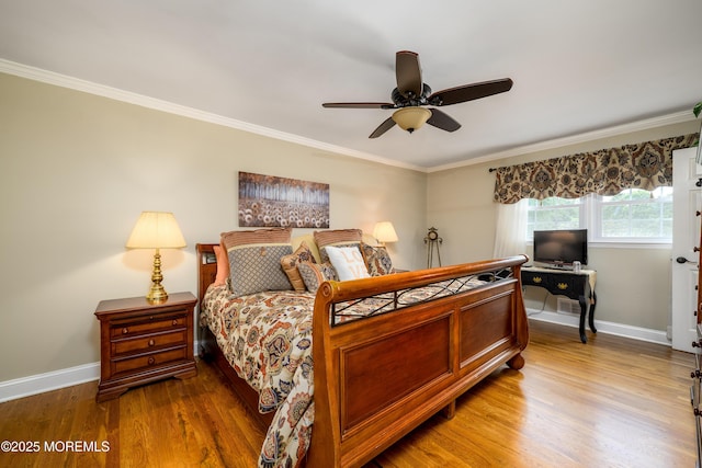 9 Partridge Ave, Freehold, NJ 07728 - bedroom featuring wood finished floors, crown molding, and ceiling fan