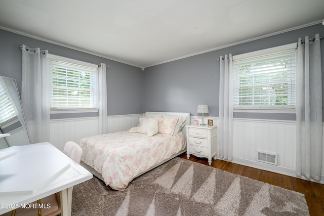 9 Partridge Ave, Freehold, NJ 07728 - bedroom featuring wainscoting, wood finished floors, and crown molding