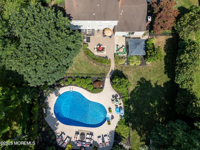 9 Partridge Ave, Freehold, NJ 07728 - aerial view of property's location featuring a pool area