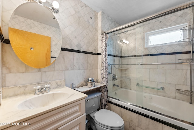 12 Liberty St, Old Bridge, NJ 08857 - bathroom with tile walls, tiled shower / bath combo, and vanity