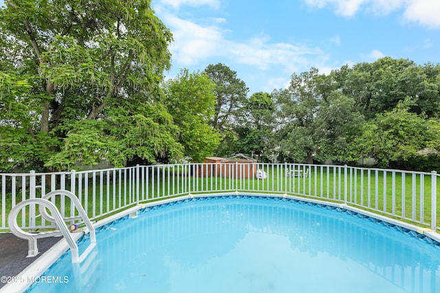 12 Liberty St, Old Bridge, NJ 08857 - view of pool featuring view of wooded area and a fenced backyard