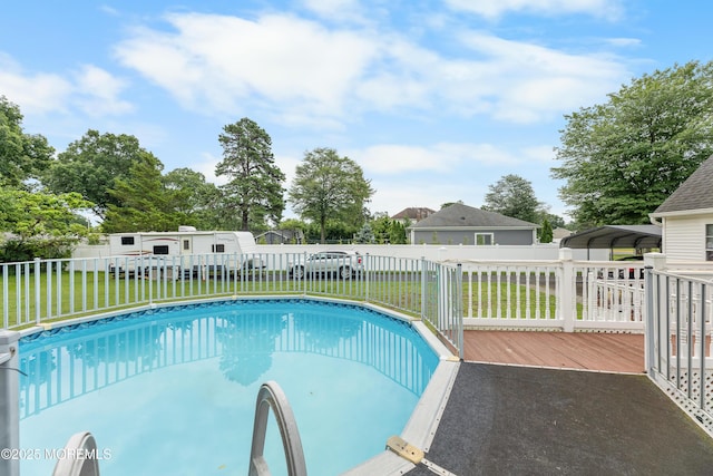 12 Liberty St, Old Bridge, NJ 08857 - view of swimming pool featuring a deck