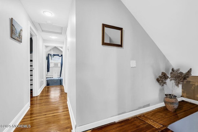 194 Washington St, Keyport, NJ 07735 - hall featuring attic access and wood finished floors