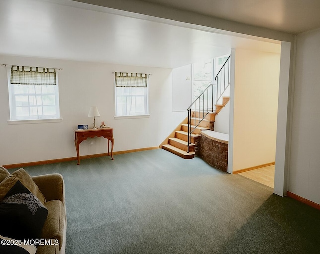 20 Woodridge Ave, Toms River, NJ 08755 - carpeted living room with plenty of natural light and stairway