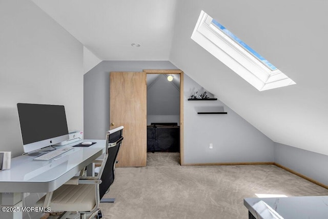 17 W Coral Dr, Brick, NJ 08723 - carpeted office featuring a skylight and lofted ceiling