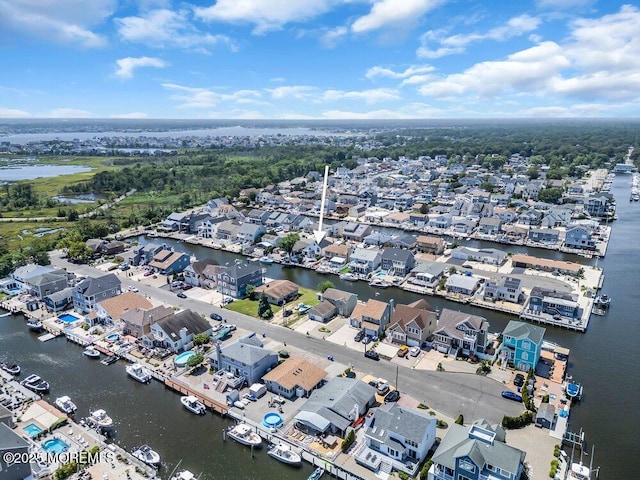 17 W Coral Dr, Brick, NJ 08723 - aerial overview of property's location with nearby suburban area and a nearby body of water