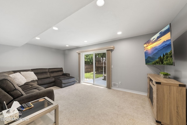 1 Spruce Way, Manalapan, NJ 07726 - living area with recessed lighting and light colored carpet