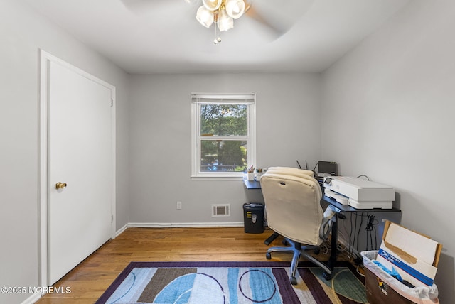 1 Spruce Way, Manalapan, NJ 07726 - office featuring a ceiling fan and wood finished floors