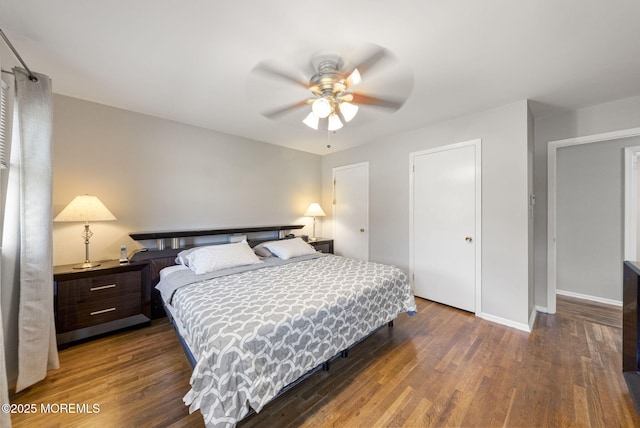 1 Spruce Way, Manalapan, NJ 07726 - bedroom with wood finished floors and a ceiling fan