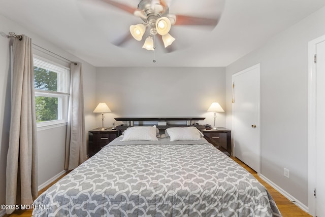 1 Spruce Way, Manalapan, NJ 07726 - bedroom featuring wood finished floors and a ceiling fan