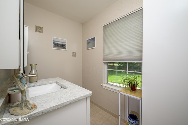 45 Liverpool Ct Unit 10, Freehold, NJ 07728 - bathroom with vanity and tile patterned flooring