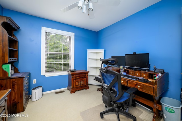 45 Liverpool Ct Unit 10, Freehold, NJ 07728 - office with a ceiling fan and carpet floors