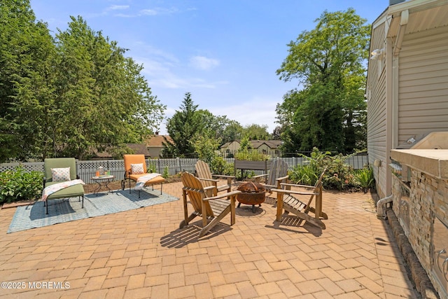 6 Frances Ct, Red Bank, NJ 07701 - view of patio / terrace featuring an outdoor fire pit
