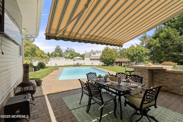 6 Frances Ct, Red Bank, NJ 07701 - view of pool with a patio area, a fenced backyard, and outdoor dining area