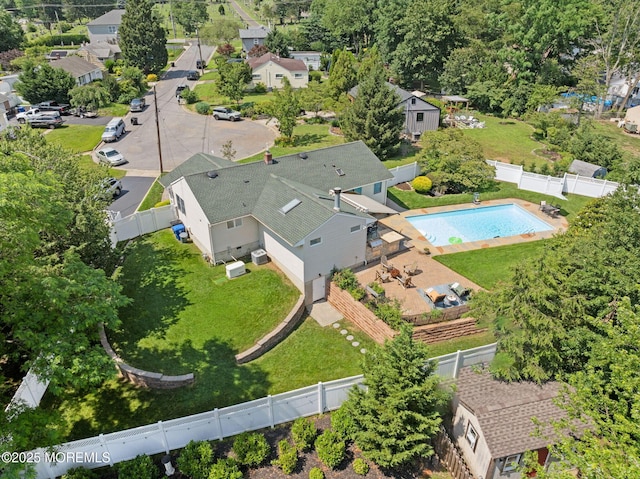 6 Frances Ct, Red Bank, NJ 07701 - aerial perspective of suburban area featuring a pool
