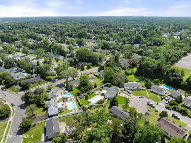 6 Frances Ct, Red Bank, NJ 07701 - aerial view of residential area with a pool