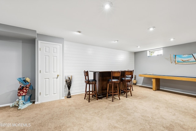 15 Bronia St, Howell, NJ 07731 - dining room with a dry bar, light colored carpet, and recessed lighting