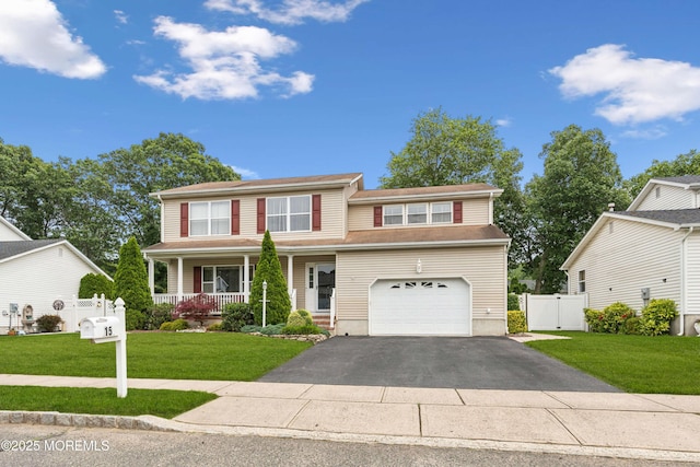 15 Bronia St, Howell, NJ 07731 - traditional home with driveway, a garage, a porch, and a gate