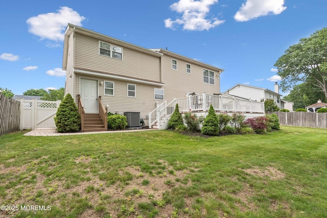 15 Bronia St, Howell, NJ 07731 - rear view of property with a gate, a deck, and entry steps
