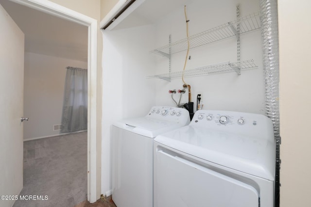 7 Kathy Ct Unit 6204, Brick, NJ 08724 - laundry area with washing machine and clothes dryer and carpet floors