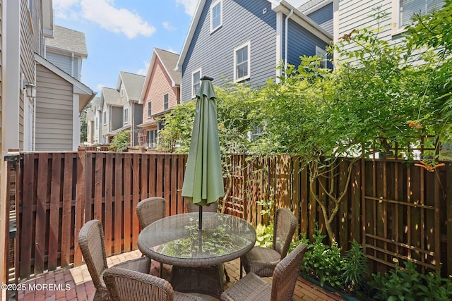 73 Clark Ave, Ocean Grove, NJ 07756 - view of patio with a residential view and outdoor dining area