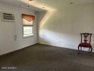 26 Pinckney Rd Unit C, Red Bank, NJ 07701 - unfurnished room featuring a wall mounted air conditioner and dark carpet