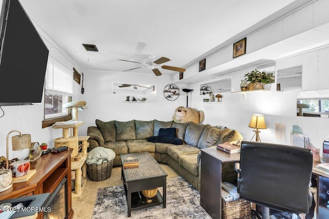 123 Susan Dr, Jackson, NJ 08527 - living area featuring a ceiling fan