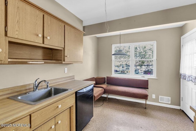 123 Susan Dr, Jackson, NJ 08527 - kitchen featuring black dishwasher, light countertops, and pendant lighting