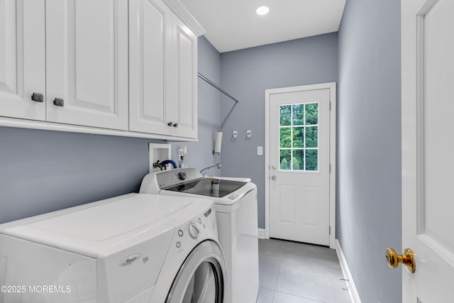 3 Algonquin Ct, Freehold, NJ 07728 - washroom featuring cabinet space, separate washer and dryer, and light tile patterned floors
